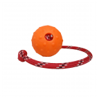 BOLA BORRACHA MACIÇA 7 CM DIÂMETRO (COM CORDA) 3 BOLAS